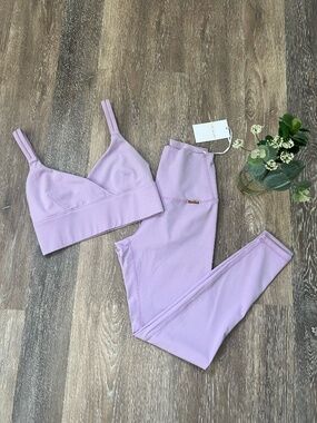 Cleo Harper Lavender Sports Bra and Leggings Set